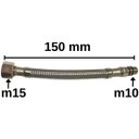 Ver imagem 3 de Flexível m10 x m15 150mm Malha de Aço para Monocomando Lorenzetti - T115 T-115