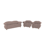 Um Sofá 3 Lugares + Duas Poltronas Chesterfield Merlo- Suede Nude / decoração, sala de estar, rec - 1