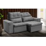 Sofá Retrátil e Reclinável 150 cm Classic Veludo Cinza - 1