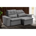 Ver imagem 1 de Sofá Retrátil e Reclinável 150 cm Classic Veludo Cinza