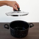 Ver imagem 6 de Panela Esmaltada com Tampa de Vidro e Alças Laterais 3,2 Litros