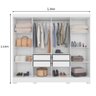 Guarda Roupa Casal 8 Portas 4 Gavetas Diplomata - Moval:branco - 5