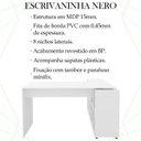 Ver imagem 3 de Escrivaninha Mesa Escritorio 8 Nichos Ne6 Branco Arty