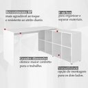 Ver imagem 5 de Escrivaninha Mesa Escritorio 8 Nichos Ne6 Branco Arty