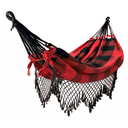 Ver imagem 1 de Rede de Descanso Balanço Vermelho com Preto 1.40x3.60 M