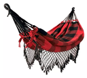 Ver imagem 1 de Rede de Descanso Balanço Vermelho com Preto 1.40x3.60 M