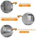 Ver imagem 6 de Sala de Jantar Mesa Olimpia 120mm MDF Vidro Canto Reto com 4 Cadeiras Grecia