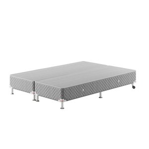 Base Box Bipartido Queen Spubio Spu+ Incofal Cinza 158x198x36cm