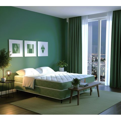 Cama Box Queen Castor Sleep Max D33 158x198x45 + Box Castor