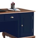 Ver imagem 5 de Escrivaninha Hannover 2 Portas 2 Gavetas Divisor de Ambiente 60813 Linz Moveis- Azul Petróleo/imbuia