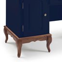 Ver imagem 3 de Escrivaninha Hannover 2 Portas 2 Gavetas Divisor de Ambiente 60813 Linz Moveis- Azul Petróleo/imbuia