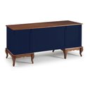 Ver imagem 2 de Escrivaninha Hannover 2 Portas 2 Gavetas Divisor de Ambiente 60813 Linz Moveis- Azul Petróleo/imbuia