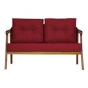 Ver imagem 1 de Namoradeira Vitoria Base Reforçada Luxo Corino Vermelho
