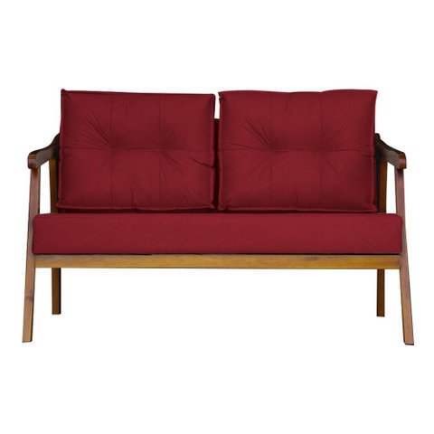 Namoradeira Vitoria Base Reforçada Luxo Corino Vermelho