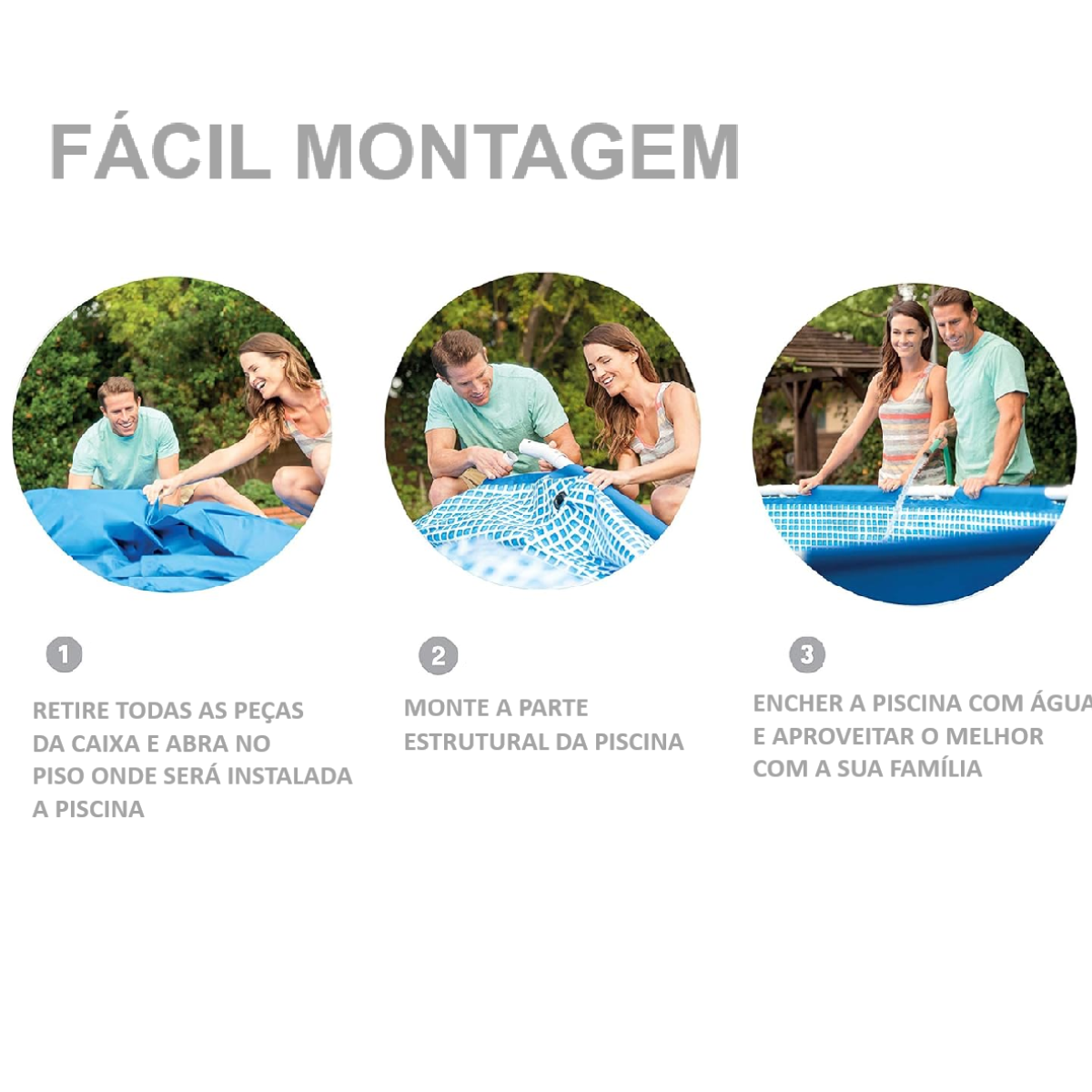 Piscina Inflavel Estrutural Redonda Intex 6503l 366cm:azul - 2