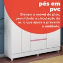 Ver imagem 6 de Guarda-Roupa Infantil 6 Portas Nuvem Branco/Rosa