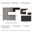 Ver imagem 3 de Cozinha Completa C/ Buffet/aparador Multimóveis Mp2043 Preta/lacca Fumê