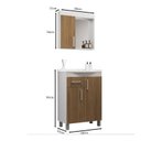 Ver imagem 3 de Gabinete de Banheiro 60cm com Lavatório e Armário Ref 561 Cewal - Branco/itapuã