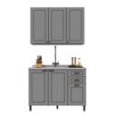 Ver imagem 3 de Cozinha Americana Modulada 2 Peças Balcão sem Tampo Paris