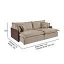 Ver imagem 3 de Sofá Martins M-160 Linho 02 Módulos de 80cm Braço 7cm Estofados Martins
