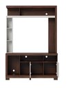 Ver imagem 2 de Estante Home Theater Elba para TV até 50 Polegadas - Nogueira Real/Off White Matte