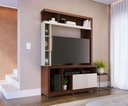 Ver imagem 4 de Estante Home Theater Elba para TV até 50 Polegadas - Nogueira Real/Off White Matte
