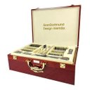 Ver imagem 2 de Faqueiro Inox Banhado a Ouro Grandortmund 84 Peças Luxo