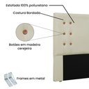 Ver imagem 2 de Cabeceira Cléo Queen Fixação no Box Estrutura Mdf-mdp em Corino Creme Loja Sheep