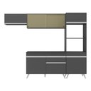 Ver imagem 7 de Armário de Cozinha Compacta 252cm Veneza Multimóveis V3691 Preto/Branco