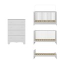 Ver mais imagens de Berço 3 em 1 para Colchão 130x60cm com Cômoda 4 Gavetas Luna Multimóveis Mp4746 Branco