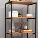 Ver imagem 4 de Kit 2 Estantes Livreiro Multiuso Estilo Industrial 150cm 5 Prateleiras Trento Demolição -