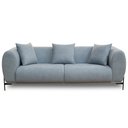 Ver imagem 2 de Sofá 3 Lugares para Sala Living Orgânico Industrial Escher D06 Bouclê Verde Sálvia - Lyam Decor