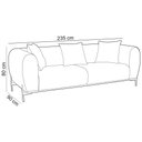 Ver imagem 4 de Sofá 3 Lugares para Sala Living Orgânico Industrial Escher D06 Bouclê Verde Sálvia - Lyam Decor