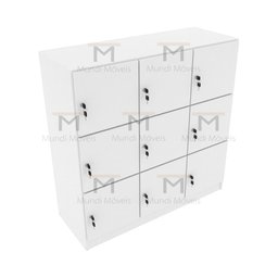 ARMÁRIO ESCANINHO 9 PORTAS CHAVE M59.2021.B ORGANIZADOR MUNDI MOVEIS - 6