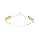 Ver imagem 1 de Plafon Hevvy Led Wood Quadrado com Madeira 40cm 3000k, 4000k, 6000k 48w Branco