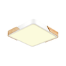 Plafon Hevvy Led Wood Quadrado com Madeira 40cm 3000k, 4000k, 6000k 48w Branco - 3