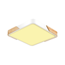 Plafon Hevvy Led Wood Quadrado com Madeira 40cm 3000k, 4000k, 6000k 48w Branco - 2