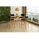 Ver imagem 1 de Mesa Bistrô Catarina de Madeira Eucalipto Nobre com Tampo Mdf Laminado Cinamomo-champagne