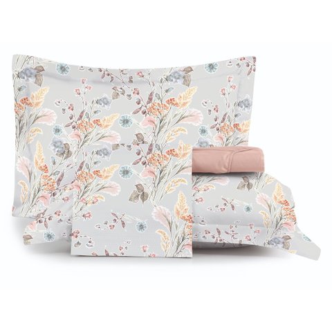 Jogo de Cama King 4 Peças Altenburg Toque Acetinado - Campo Silvestre