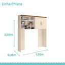 Ver imagem 3 de Jogo de Quarto para Adolescente Chiara 4 Peças - Roupeiro 2 Portas, Módulo Aéreo e Cama com