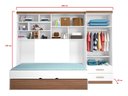Ver imagem 4 de Jogo de Quarto para Adolescente Chiara 4 Peças - Roupeiro 2 Portas, Módulo Aéreo e Cama com