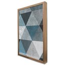 Ver imagem 4 de Quadro Decorativo Geométrico Triângulos em Tons de Azul  em Moldura Caixa TaColado Moldura Trad 1cm 