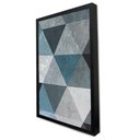 Ver imagem 3 de Quadro Decorativo Geométrico Triângulos em Tons de Azul  em Moldura Caixa TaColado Moldura Trad 1cm 