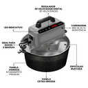 Ver imagem 4 de Panela de Brigadeiro Elétrica Saro 10L Preto Craqueado Bivolt PA10RPC