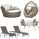 Ver imagem 1 de 4 Cadeiras e Mesa, 2 Espreguiçadeiras, 1 Balanço e Chaise Cappuccino