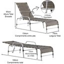 Ver imagem 3 de 4 Cadeiras e Mesa, 2 Espreguiçadeiras, 1 Balanço e Chaise Cappuccino