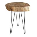 Ver imagem 1 de Mesa Rústica Redonda Lateral Tripé Hairpin 1/4 50cm