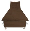 Ver imagem 3 de Sofa Cama Chaise Bicama Reclinavel Sala Lavinia Suede:Marrom/Suede