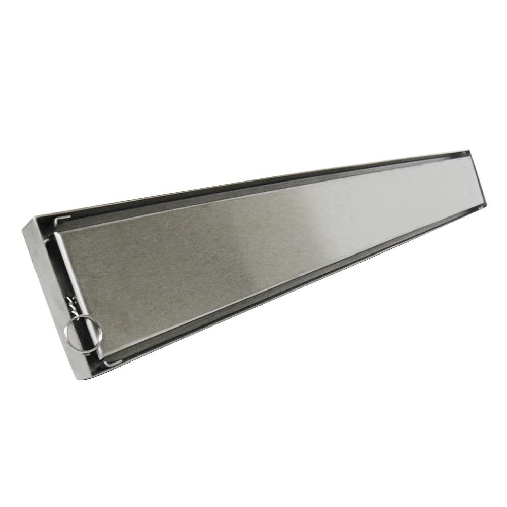 Ralo Invisivel Linear Anti Odor e Insetos Aço Inox Tampa Escovada Banheiro 58x8 Canto - 3