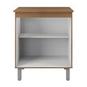 Ver imagem 2 de Balcão Cozinha para Forno Micro-ondas Multiuso Elen 70cm Savana Preto - Desk Design